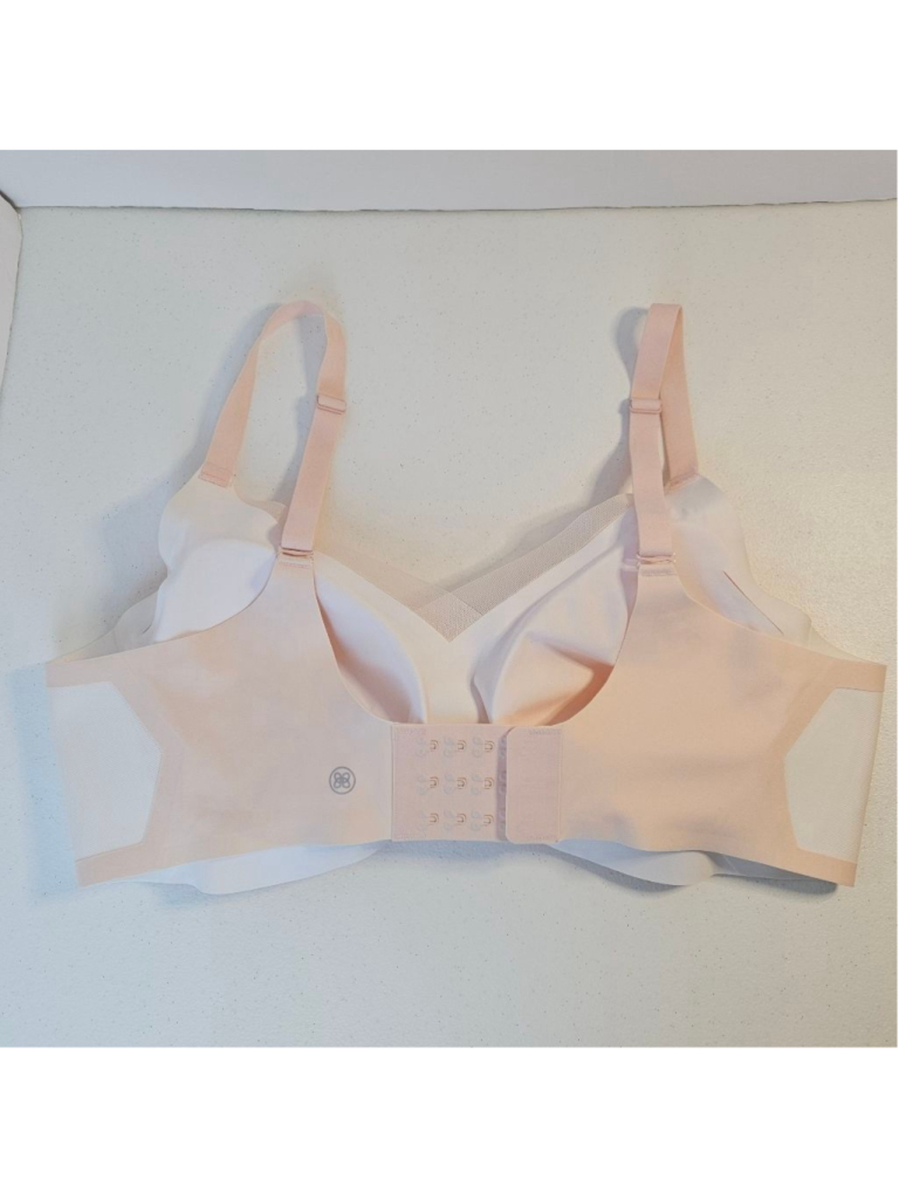 HONEYLOVE Crossover Wireless Pink and White Bra XL - Picture 4 of 10